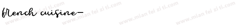 french cuisine字体转换